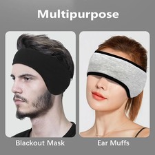 Adjustable Sleeping Mask Blackout Ear Muffs For Sleeping Relaxing Noise Cancella