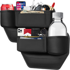 2 Pack Car Seat Gap Filler Organizer, with Cup Holder and Storage, for Car, SUV,