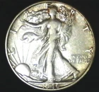 1946-D--- US Walking Liberty Silver Half 50c Extra Fine /AU