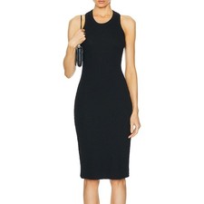 Leset Kelly Black Racerback Midi Dress - Black - NWT