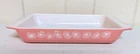Vintage PYREX 1 1/4 Qt PINK DAISY Space Saver Casserole Dish # 548-B *NO LID*