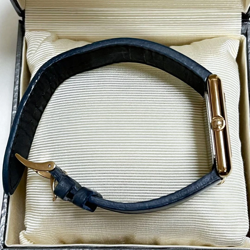 Vivienne Westwood Square Analog Watch Leather Band Navy Gold vw-19ds - Image 3 of 4