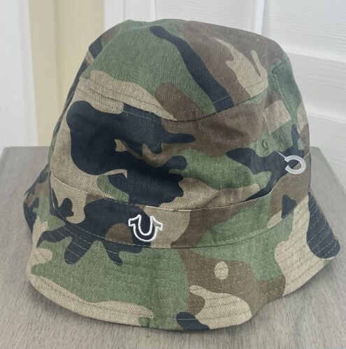 True Religion Men's Graffiti Print Bucket Hat L/XL Cotton