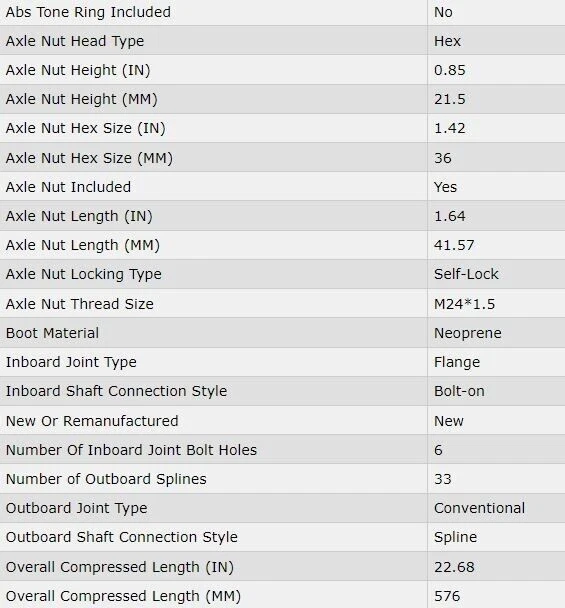 Ejes CV delanteros izquierdo y derecho OE para Chevy Silverado 1500 2007-2019 4x4 con elevación Foto 3 de 4