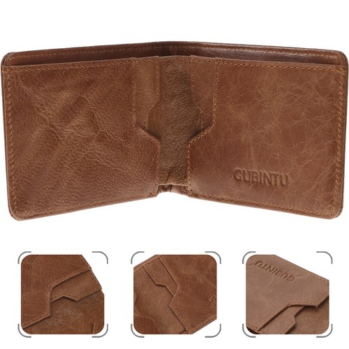 1PC Men RFID Blocking Wallet Leather Slim Money Clips Cases Bifold Short Purse
