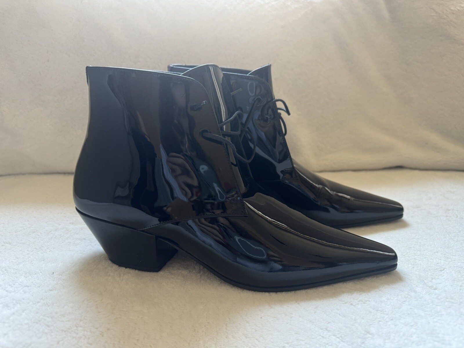 Stivali stringati Saint Laurent Belle 45 neri taglia 40