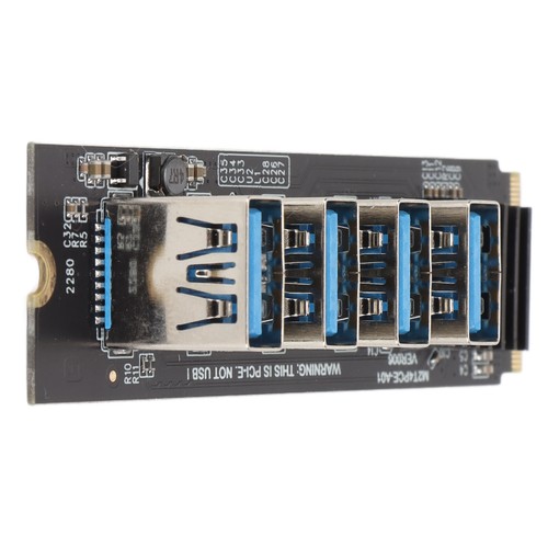 M.2 NVME To PCIE 1X Riser Card M.2 NVME To 4 Ports PCIE 1X USB 3.0 Heat Diss Fit - Picture 8 of 22