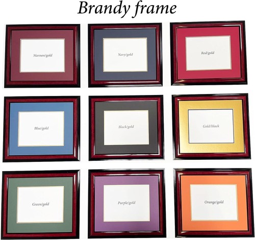 Double diploma frame with tassel  6x8,7x9,8x10,8.5x11,11x14 RC MAHOGANY/BLK - Picture 7 of 9