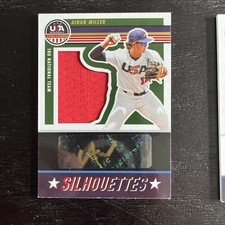 Aidan Miller 2023 Panini USA Stars & Stripes auto Autograph Gold Patch /85