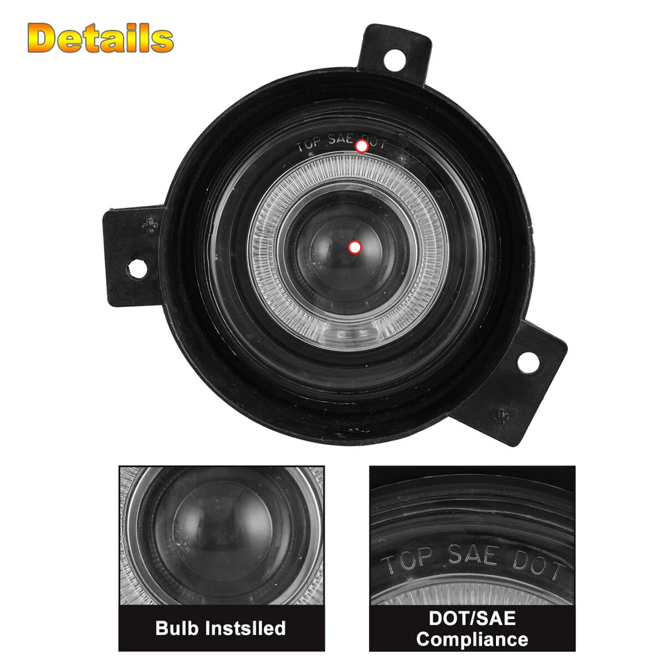 For 2001 2002 2003 Ford Ranger Fog Lights Projector Front Bumper Lamps Pair - Image 2 of 4