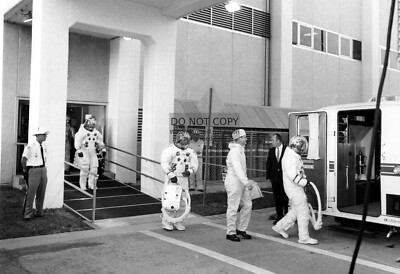 APOLLO 11 CREW WALKOUT TO VAN FOR COUNTDOWN DEMONSTRATION 13X19 PHOTO POSTER