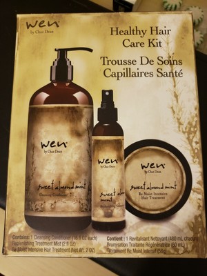 Wen Healthy Hair Care Kit Sweet Almond Mint New 3 Piece Set Ebay