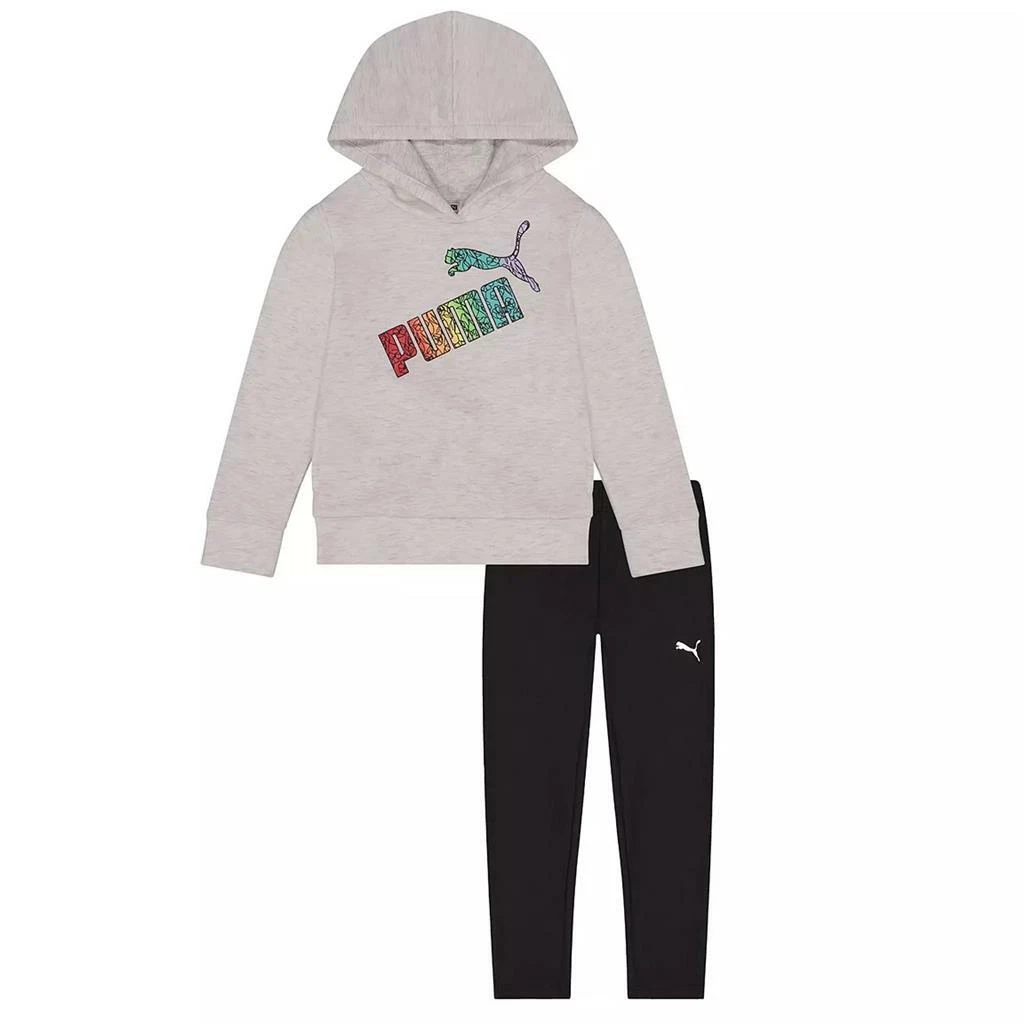 PUMA Little Girls Heather Hoodie Sweatshirt & Leggings Set size 4T 4 5 6 6X NWT
