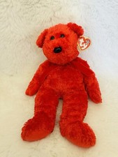 TY Beanie Buddy  SIZZLE   The Red Love Bear-Large 14  Super Soft 2001 NWT