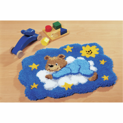Vervaco Riegelhaken-Set: Teppich: Bär auf Wolke