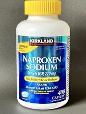 Kirkland Naproxen Sodium 220mg Pain & Fever Reducer 400 Caplets