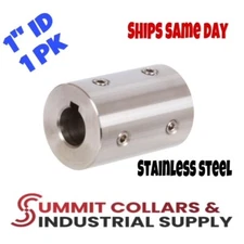SRC-100-KW, 1" ID STAINLESS STEEL RIGID COUPLING WITH KEYWAY
