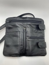 Vtg Bugatti Black Leather Men s Snap Close Bi...