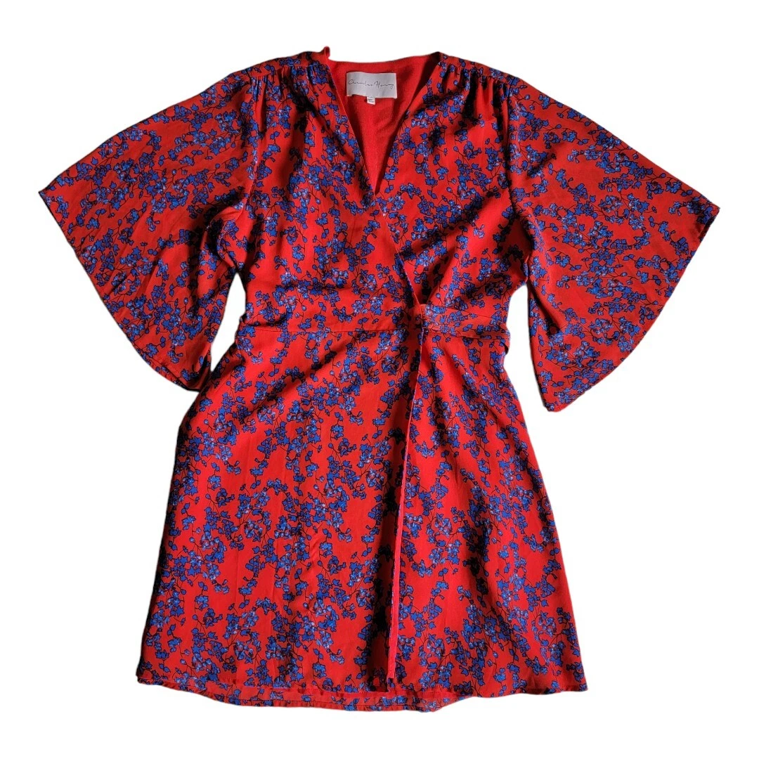 Charles henry floral wrap dress 2025