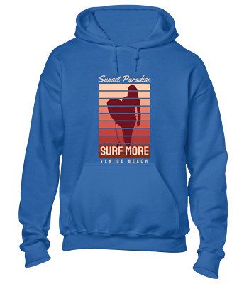 SUNSET PARADISE VENEDIG STRAND HOODY HOODIE COOL USA SOMMER FREIZEIT KLEIDUNG TOP