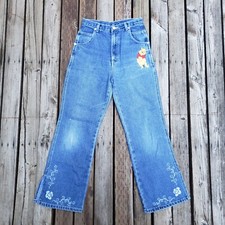 Vintage Disney POOH 100 ACRE COLLECTION Pooh Blue Jeans - Tween Size 12