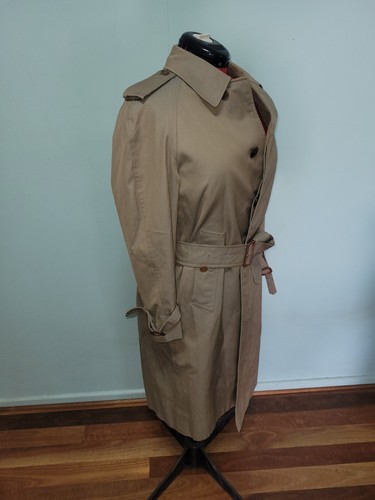 Burberrys Trench Coat Sz 10–12 Nova Check + Burberrys Cashmere Scarf - Picture 4 of 24