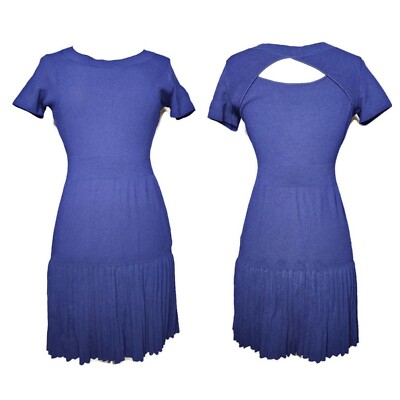 silver and black mini dress Sandro // Blue & Multicolour Tweed Dress – VSP Consignment