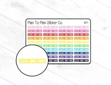 1871~~Class/School Hours Quarter Box Planner Stickers