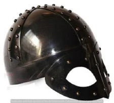 New  Medieval Viking Mask Knight Deluxe Helmet With Liner & Chin Strap-Replica