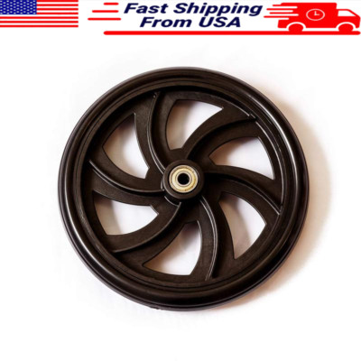 Universal Walker Rollator Replacement Wheels 8 Inch Solid Flat Free Pair New