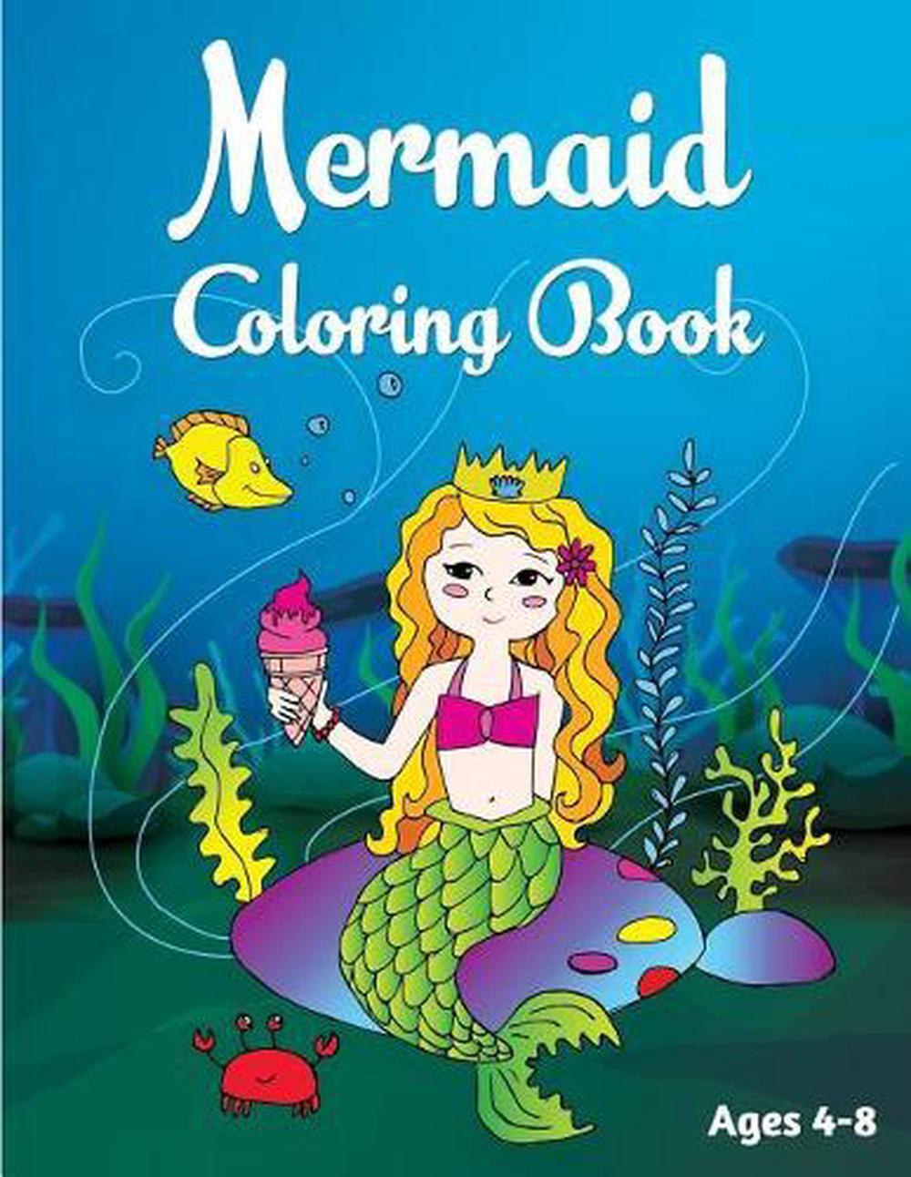 Mermaid Coloring Book: Ages 4-8 by Sunny Panda (English) Paperback Book