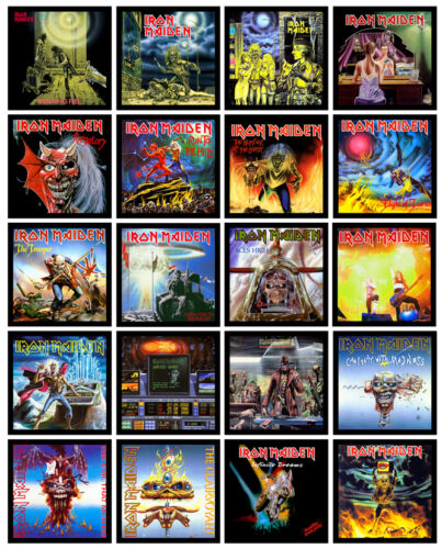 IRON MAIDEN 20 pack of singles magnets 1.75 in x 1.75 in lot (set 1 of 2) - Picture 1 of 1