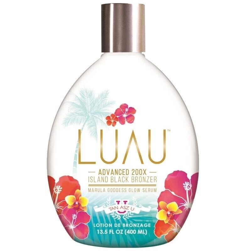 TAN ASZ U LUAU SUNBED TANNING LOTION CREAM 200X BLACK BRONZER + FREE UVGOGGLES