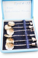 VINTAGE 1950S JAPAN STERLING SILVER SUGAR SPOON SET