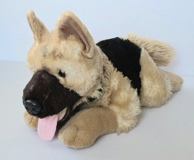 KEEL TOYS MAX GERMAN SHEPHERD PLUSH PUPPY  DOG,  COLLAR WITH NAME TAG, 15'' LONG