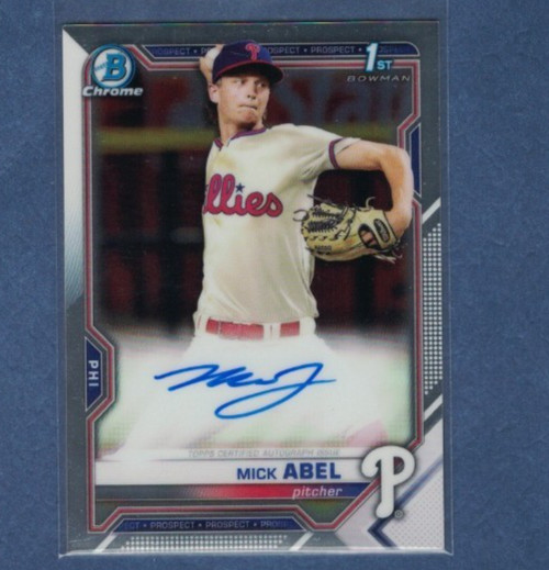 2021 BOWMAN CHROME AUTO MICK ABEL ROOKIE CARD