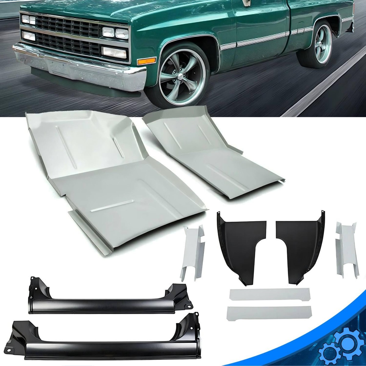 For 1973-1987 Chevy GMC C/K Pickup Rocker Panel Cab Corner & Floor