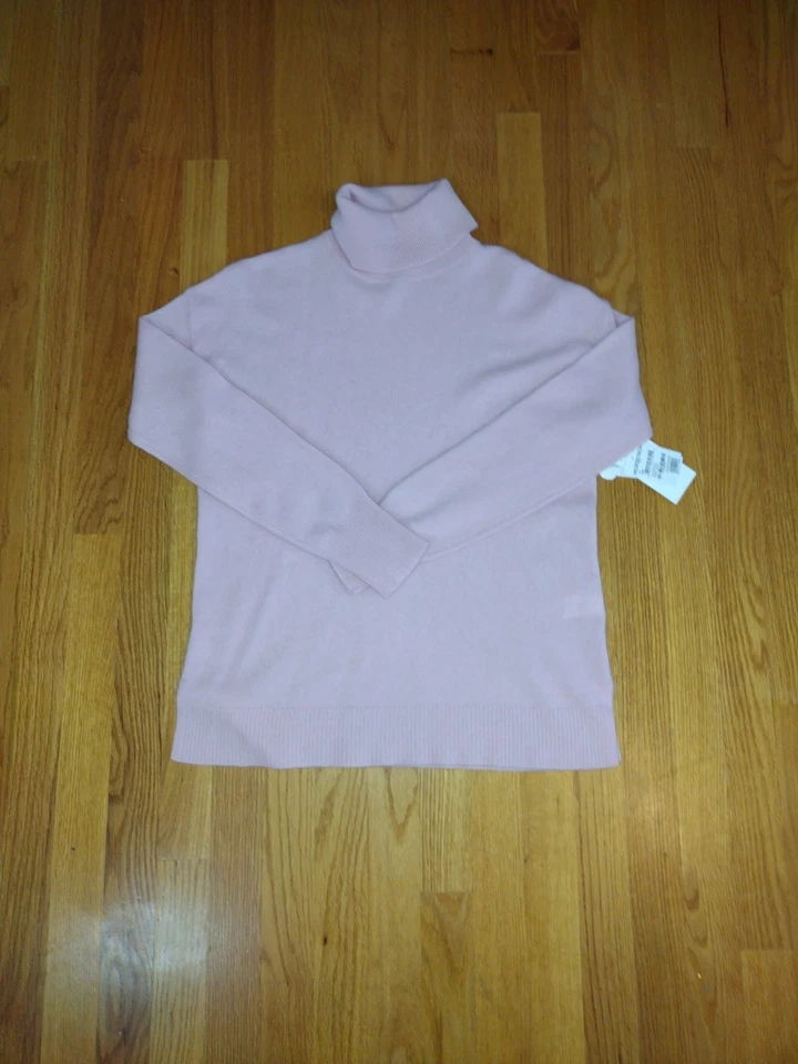 Nuevo con etiquetas Suéter de Cachemira Nordstrom Talla Pequeña Cuello Alto en Rosa Loto Nuevo Preppy Foto 2 de 4