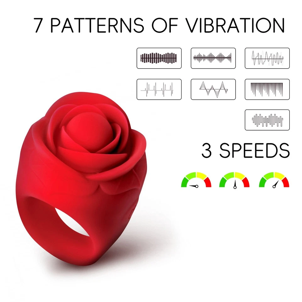 Juguetes sexuales rosas vibradores de clítoris para mujeres, masajeadores de pezones mini anillos Foto 4 de 4