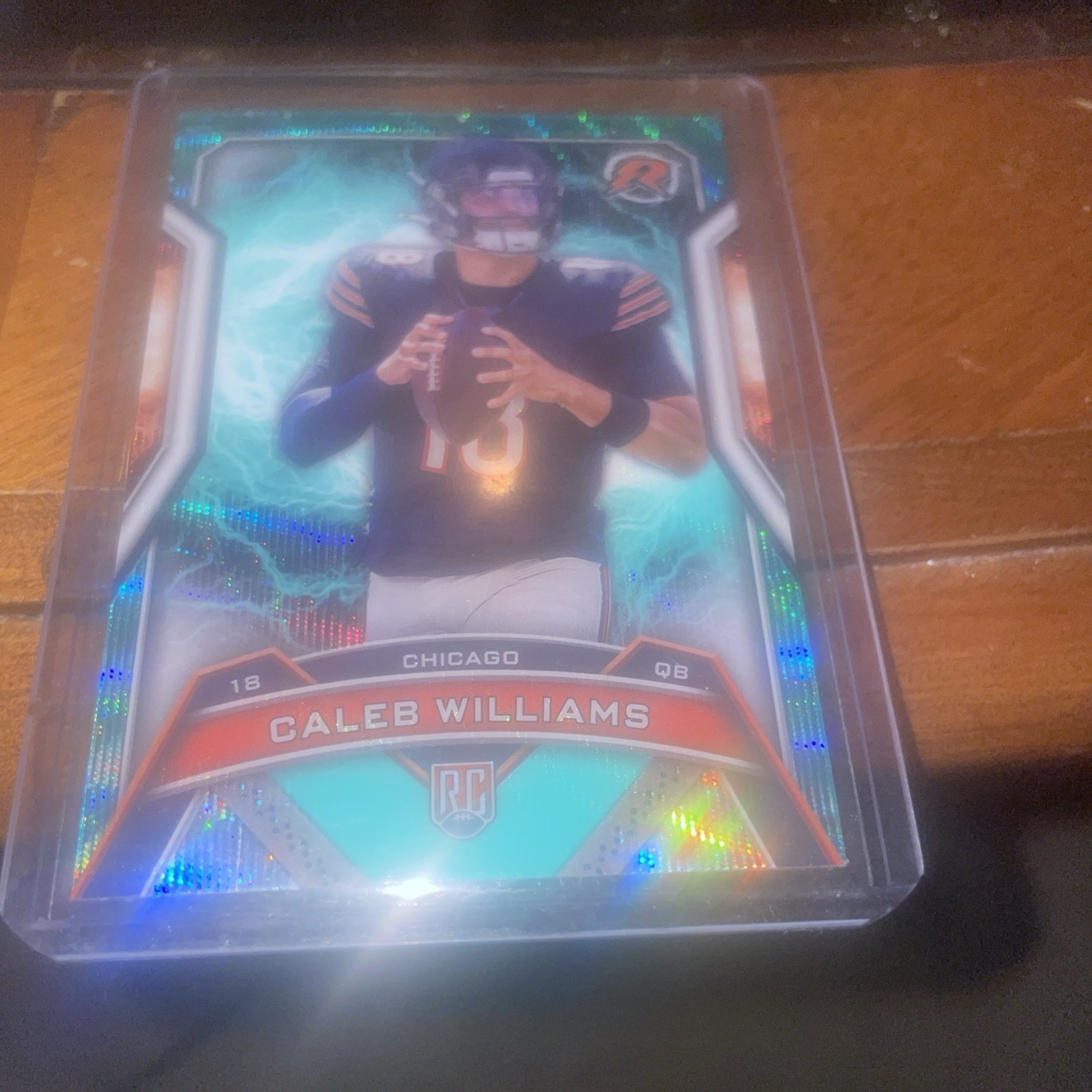 Caleb Williams 117 2024 Topps Resurgence #/249 Aqua Surge Rookie Bears Card