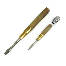 VTG Sperry New Holland 2 in 1 Nesting Slotted Brass Flathead Screwdriver Set USA