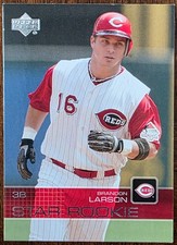 2003 UPPER DECK BRANDON LARSON CINCINNATI REDS STAR ROOKIE CARD #5 NM/MT