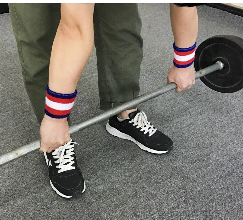 2 x Sports Wrist Sweatbands Unisex Wristband Band Tennis Squash Badminton Gym - Image 4 of 4