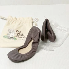 NEW The Storehouse Flats Foldable Leather Ballet Shoes Slate Gray Size 6