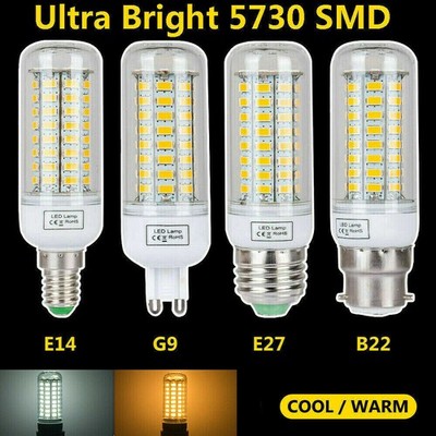 E27 E14 LED 5730 SMD Birnen Glühbirne Warmweiß Kaltweiß Neutralweiß 220V light