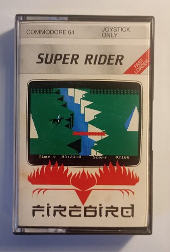 SUPER RIDER - RARE Firebird - Commodore 64 C64 C128 - TESTED see photos