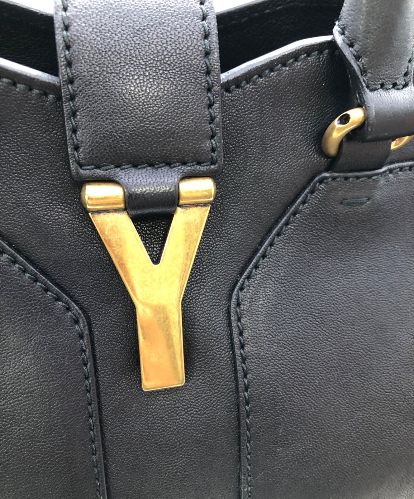 Borsa a mano Yves Saint Laurent 2 vie tracolla nera 297957 CABAS CHYC dal Giappone