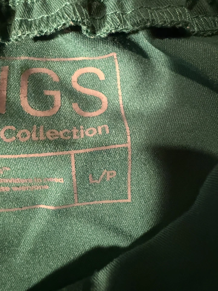 FIGS High Waisted Yola Skinny Scrub Pants Womens Large Petite Green - Image 4 of 4