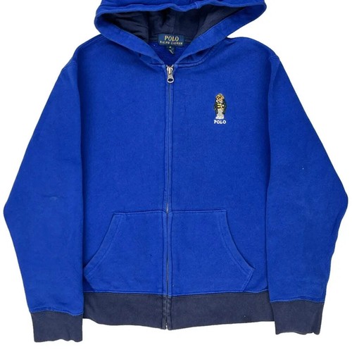 Age 10-12 Polo By Ralph Lauren Hoodie - Medium Blue Cotton - Picture 5 of 7