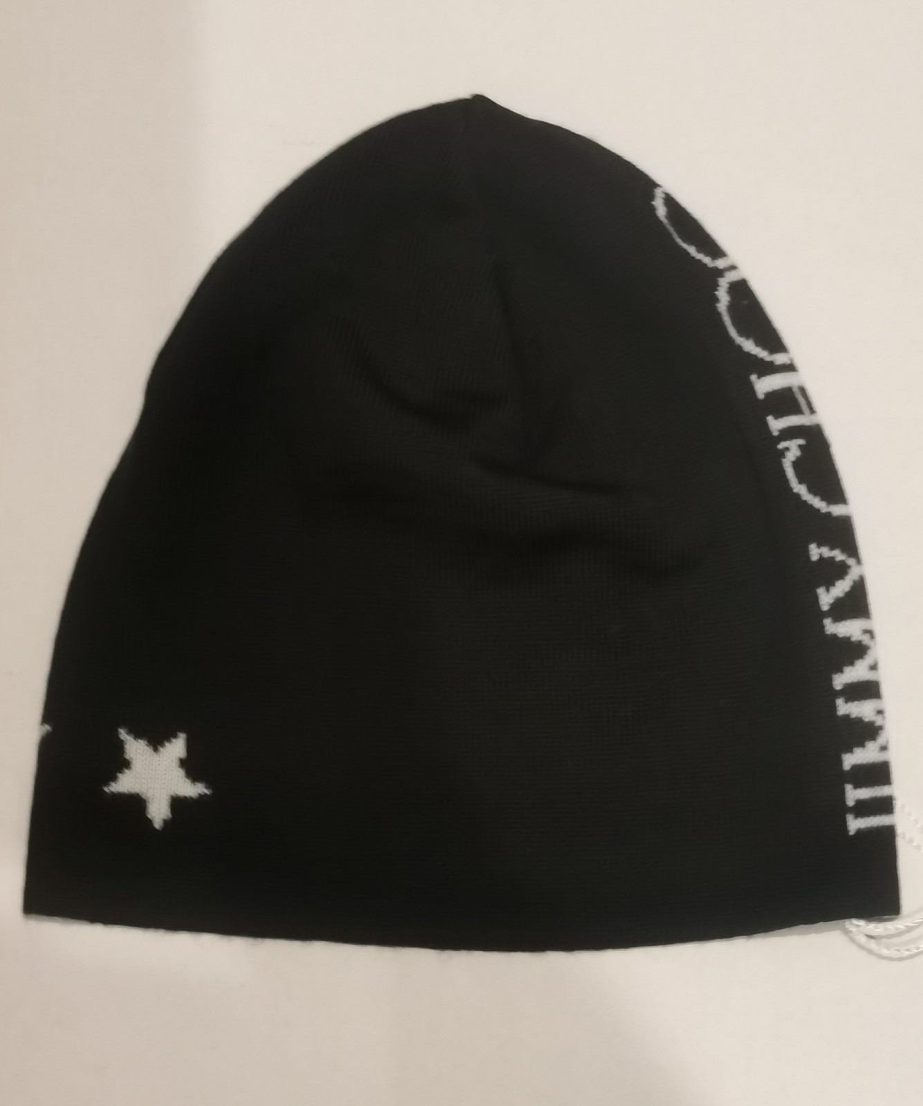 BNWT - Jimmy Choo Black White Stars Wool Blend Beanie - RRP: £160 image 4